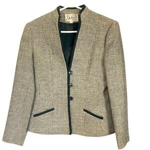 Jules Vintage Fitted Blazer, Lined, 100% Wool, Like New Condition